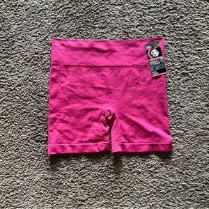 size small series-8 fitness hot pink biker shorts